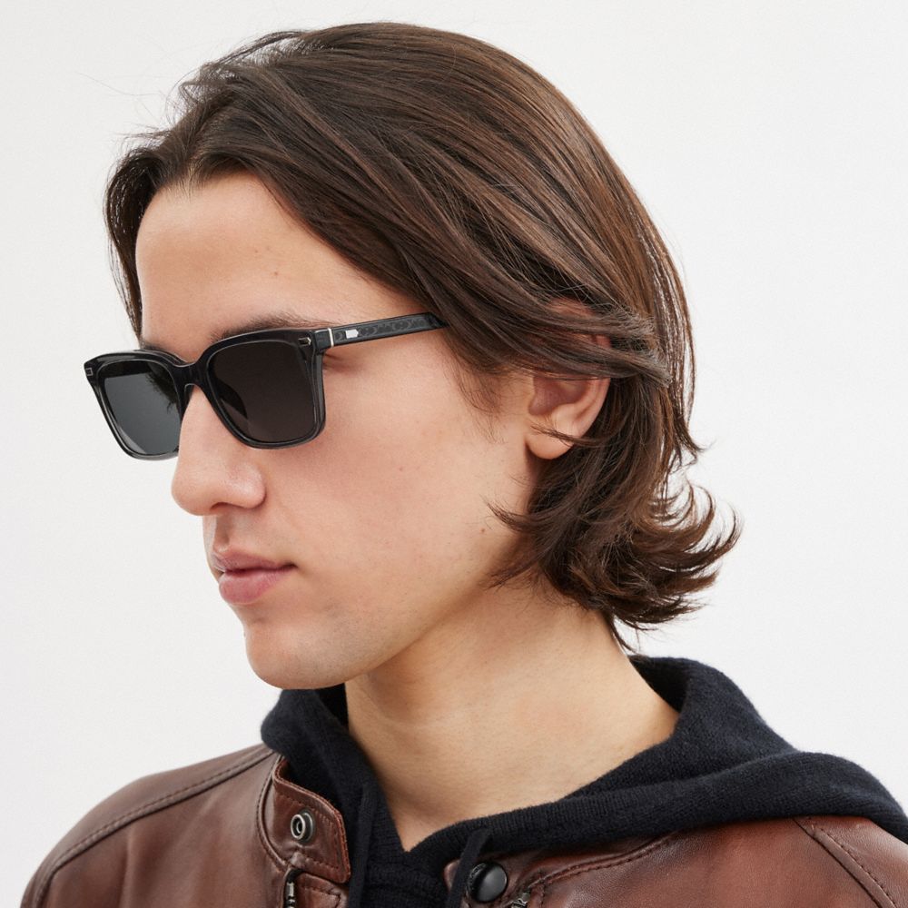 Coach Narrow Square Sunglasses Cinzentas Escuro | COH867067