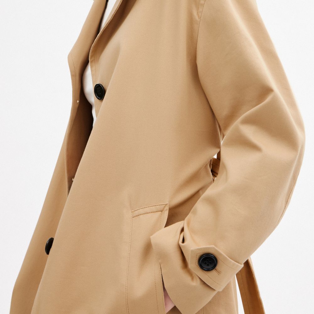 Coach Oversized Trench Coat Caqui | COH865917
