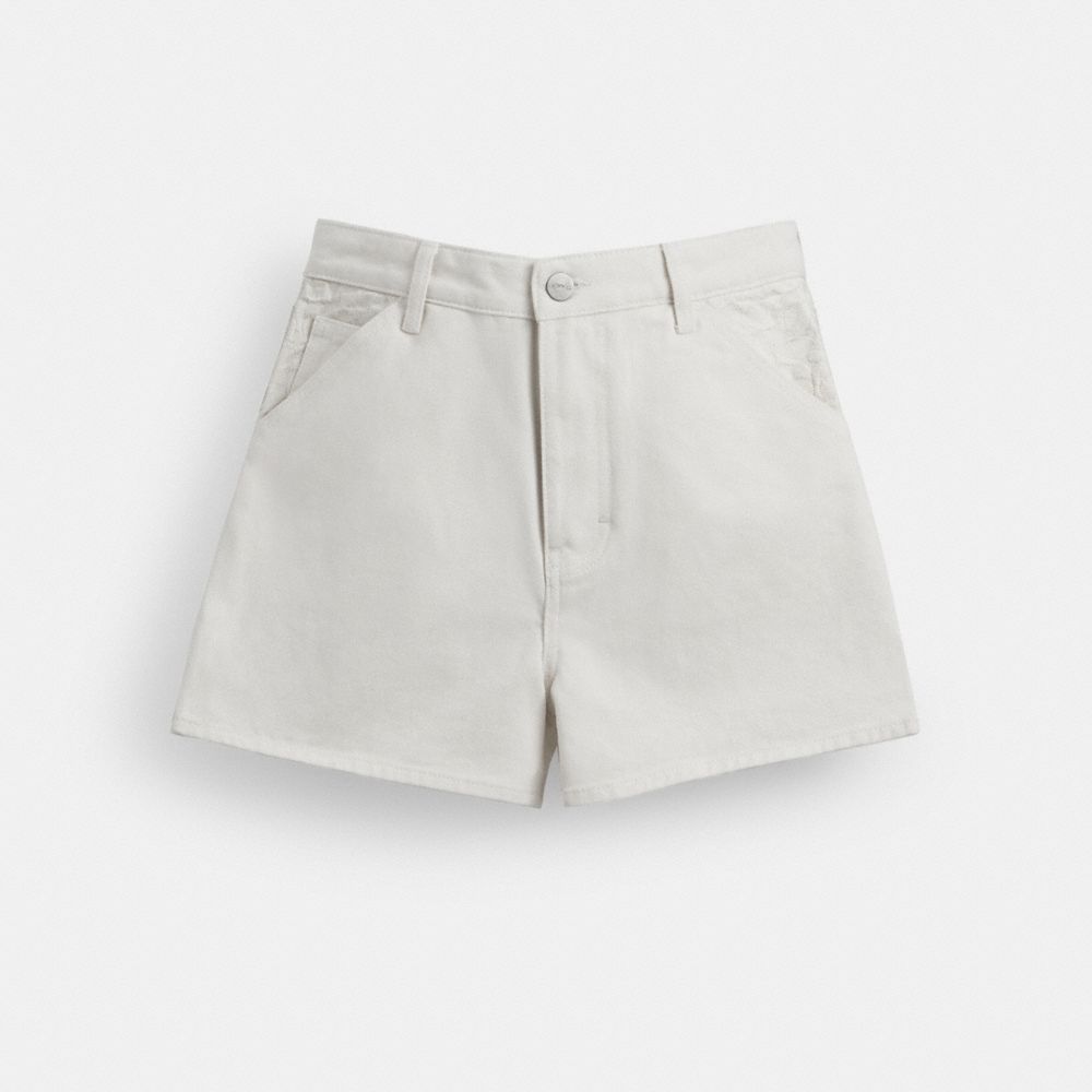 Coach Painter Jean Shorts In Organic Cotton Branco | COH866049