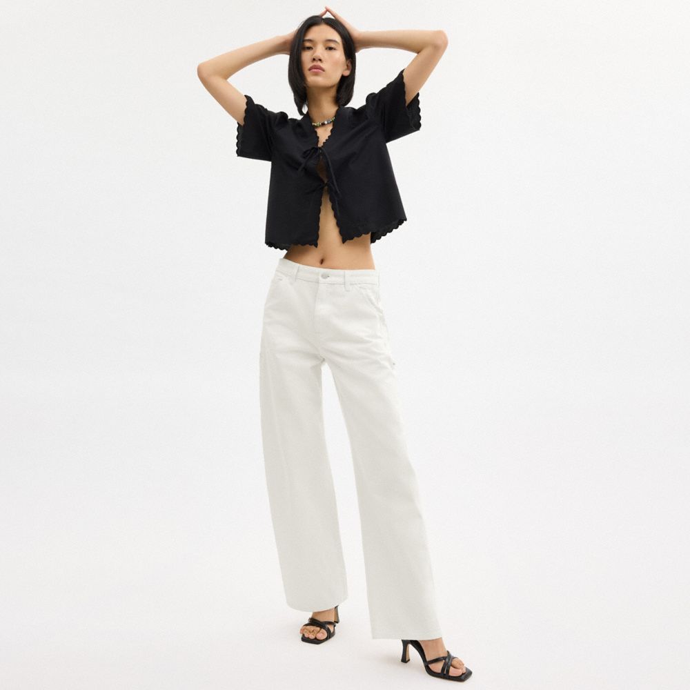 Coach Painter Jeans In Organic Cotton Branco | COH866046