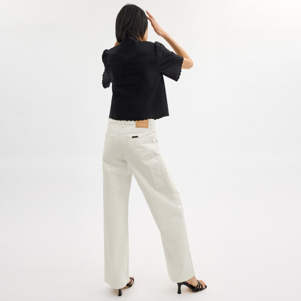 Coach Painter Jeans In Organic Cotton Branco | COH866046