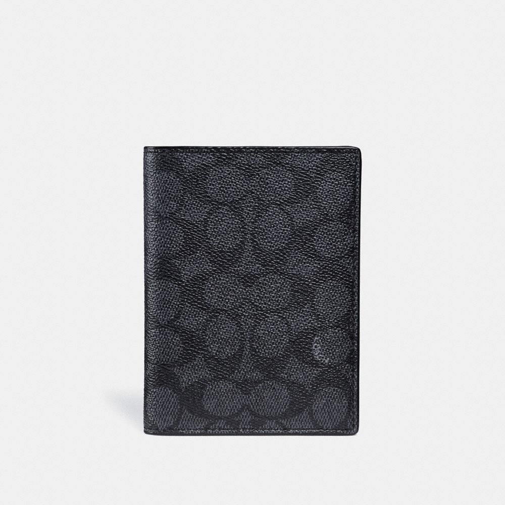 Coach Passport Case In Signature Canvas Cinzentas | COH866730