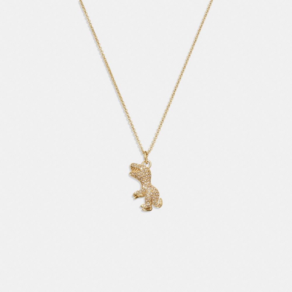 Coach Pavé Rexy Necklace Douradas | COH866172