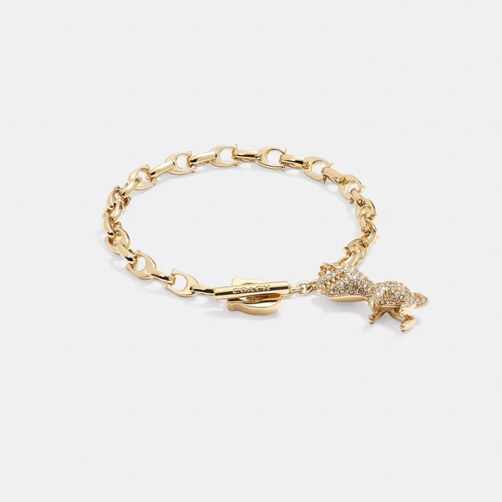 Coach Pavé Rexy Signature Chain Bracelet Douradas | COH866148