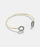 Coach Pavé Tea Rose Open Cuff Bracelet Douradas | COH866126
