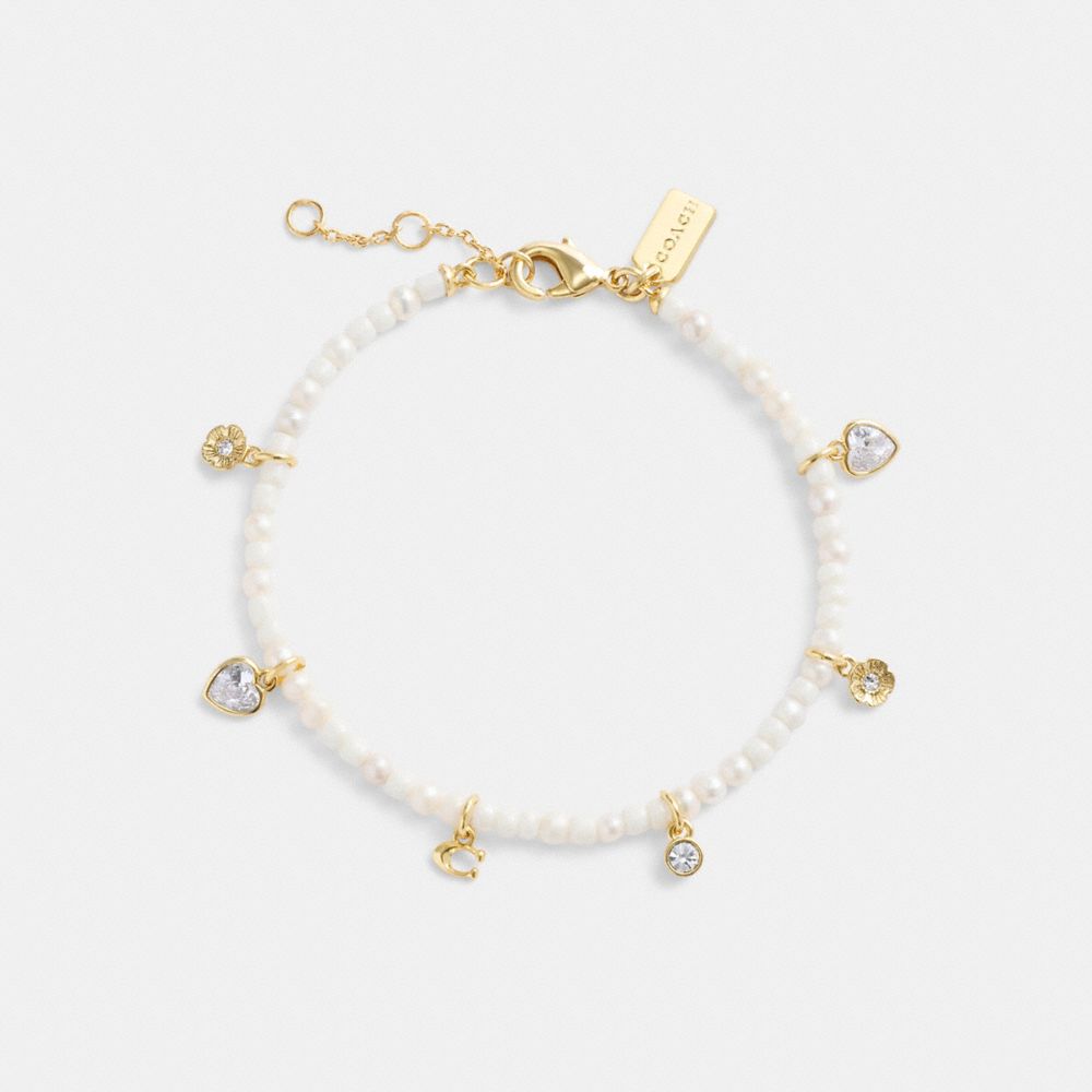 Coach Pearl Charm Bracelet Douradas | COH866206