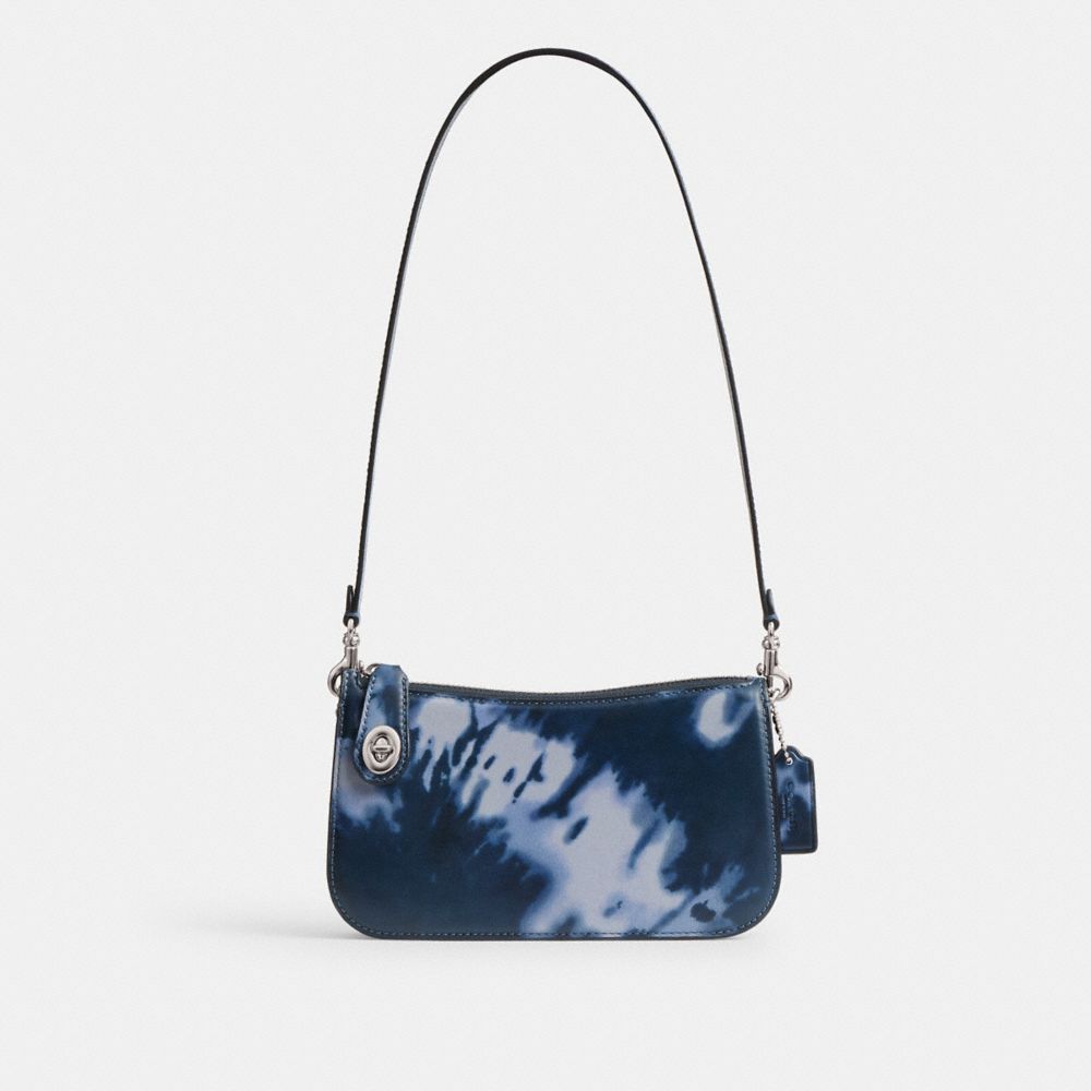Coach Penn Shoulder Bag With Tie Dye Print Prateadas Azul Marinho | COH864893