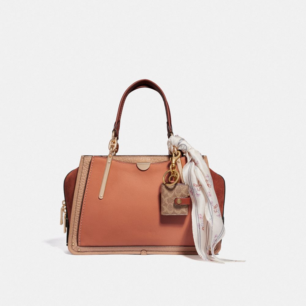 Coach Picture Frame Bag Charm In Signature Canvas Caqui | COH866462