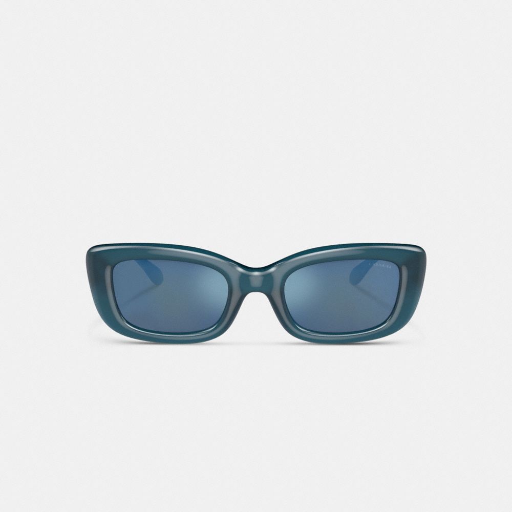 Coach Pillow Tabby Narrow Rectangle Sunglasses Azuis | COH866330