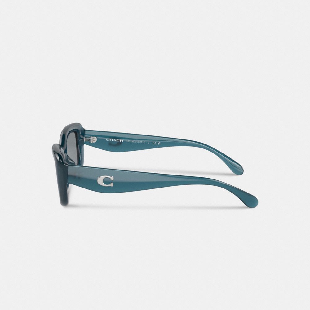 Coach Pillow Tabby Narrow Rectangle Sunglasses Azuis | COH866330