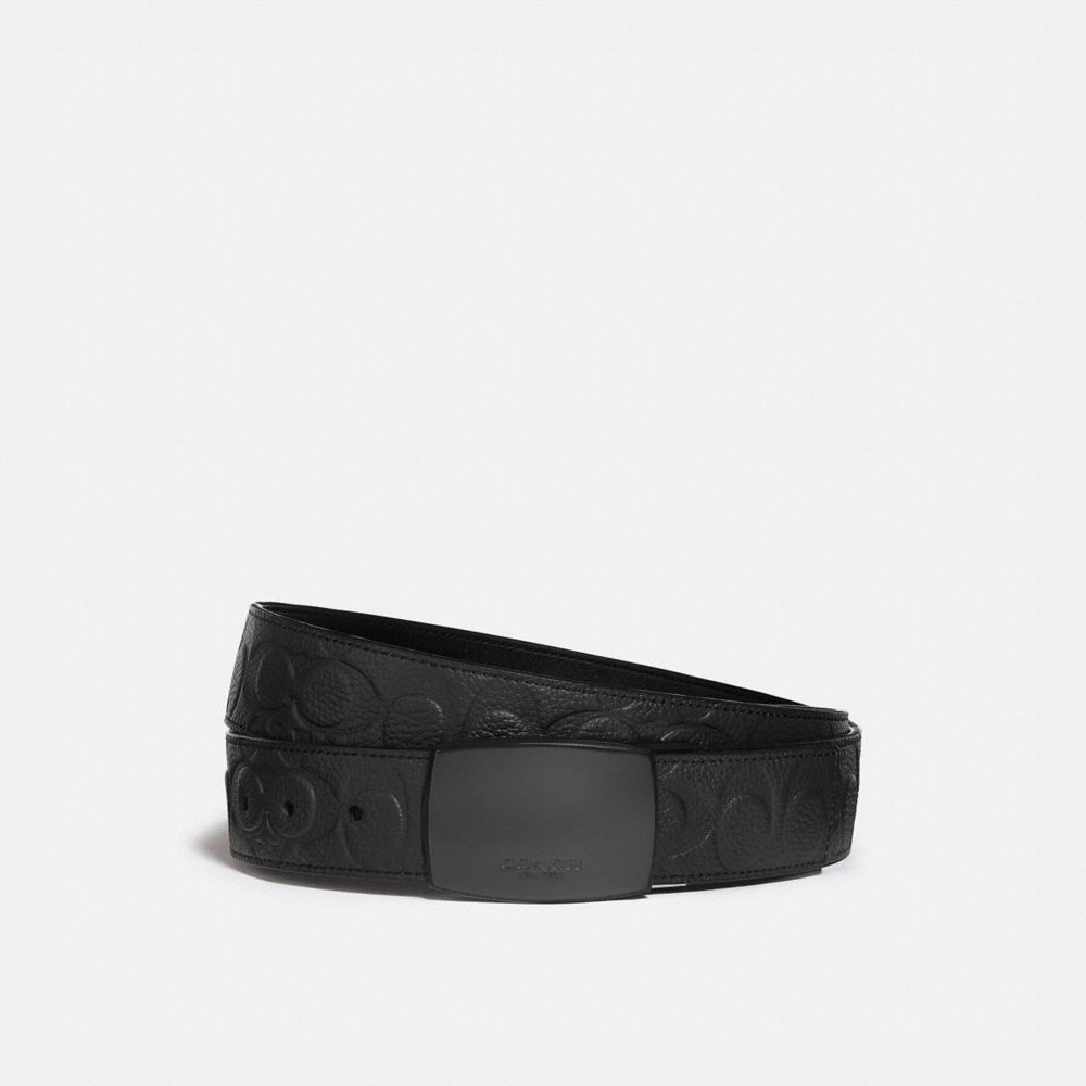 Coach Plaque Buckle Cut To Size Reversible Belt, 38 Mm Pretas | COH866994