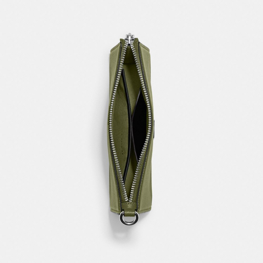Coach Pouch Bag With Signature Canvas Mostarda | COH865205