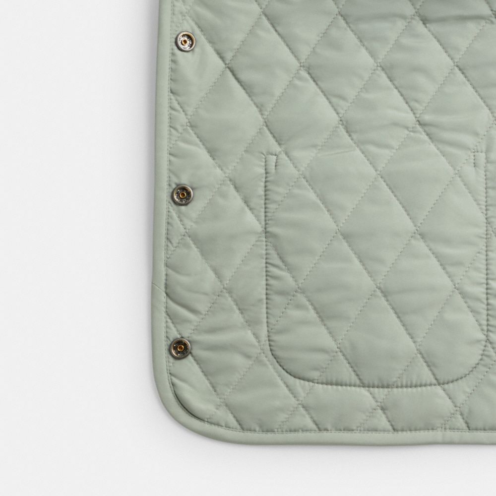 Coach Quilted Vest Verdes | COH865932