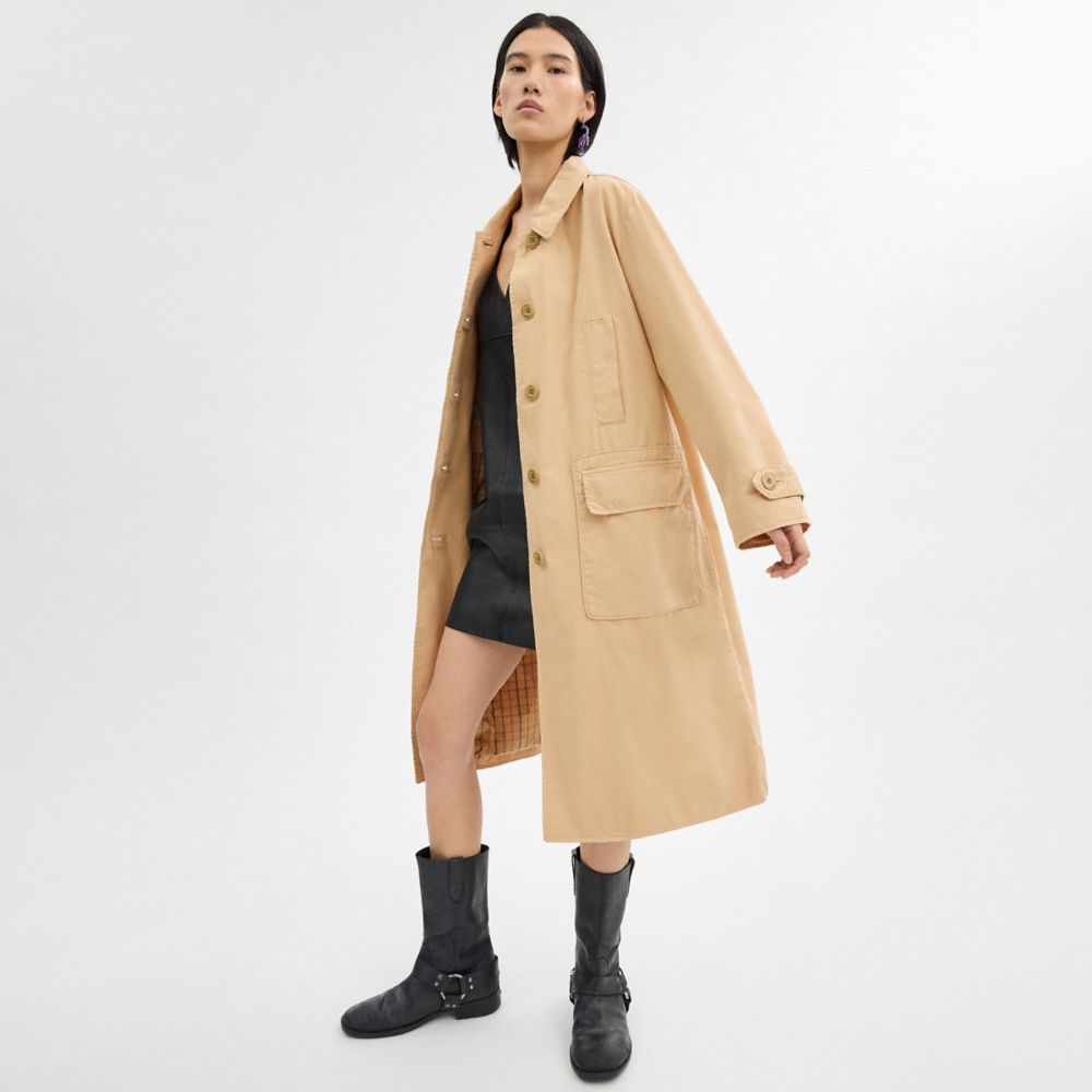 Coach Regenerative Cotton Balmacaan Luz Caqui | COH865939