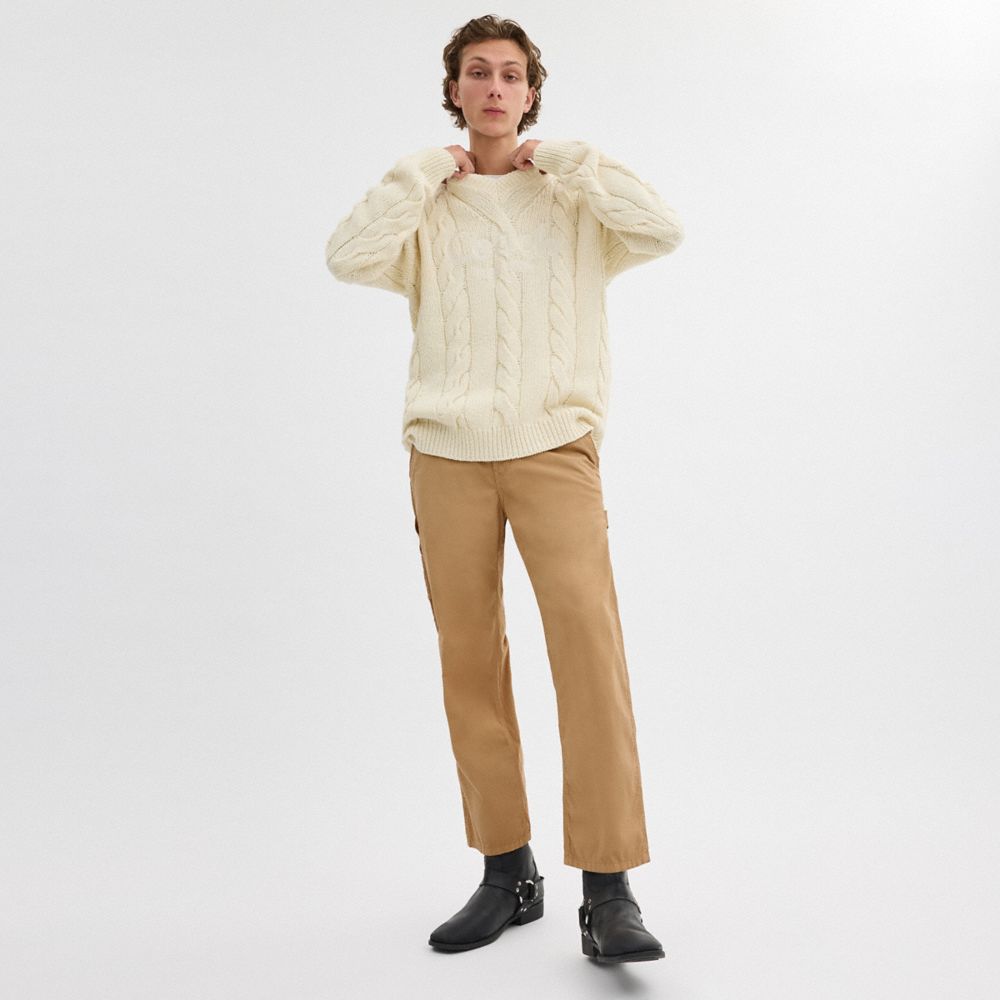 Coach Regenerative Cotton Trousers Caqui | COH866950