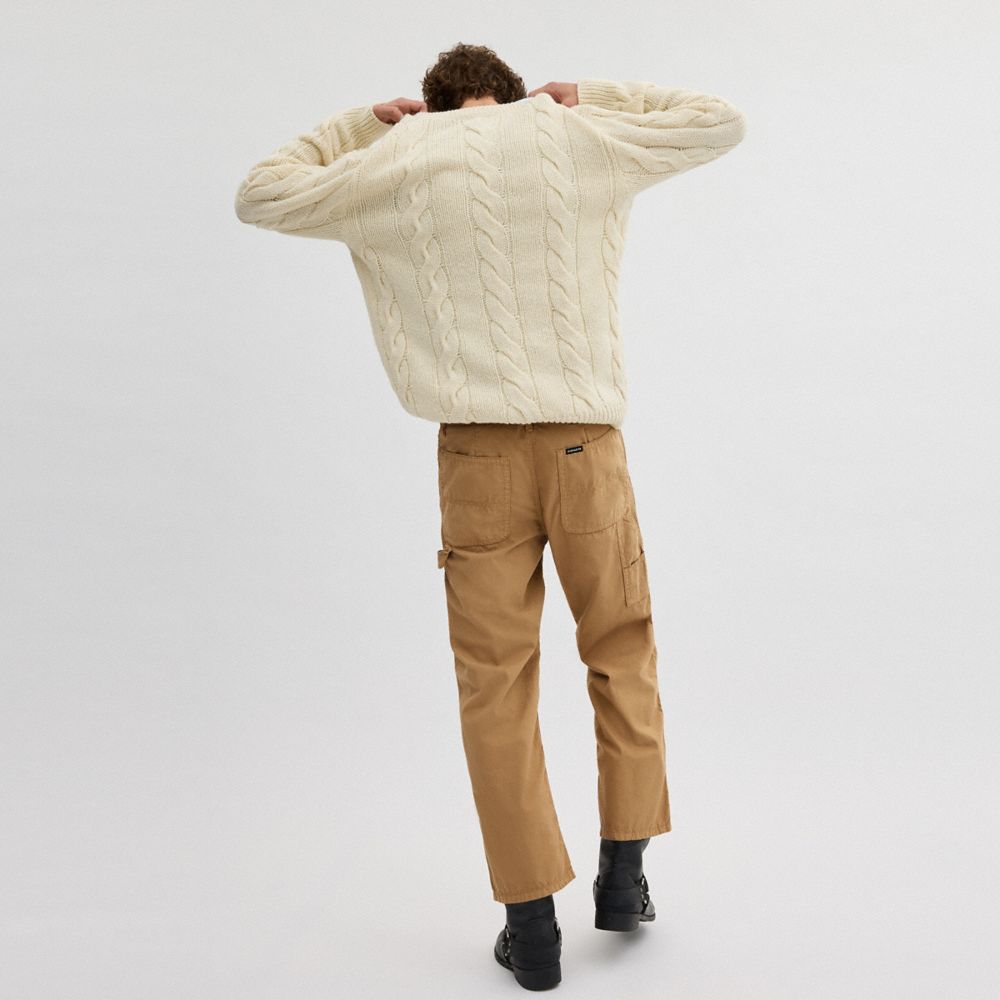 Coach Regenerative Cotton Trousers Caqui | COH866950