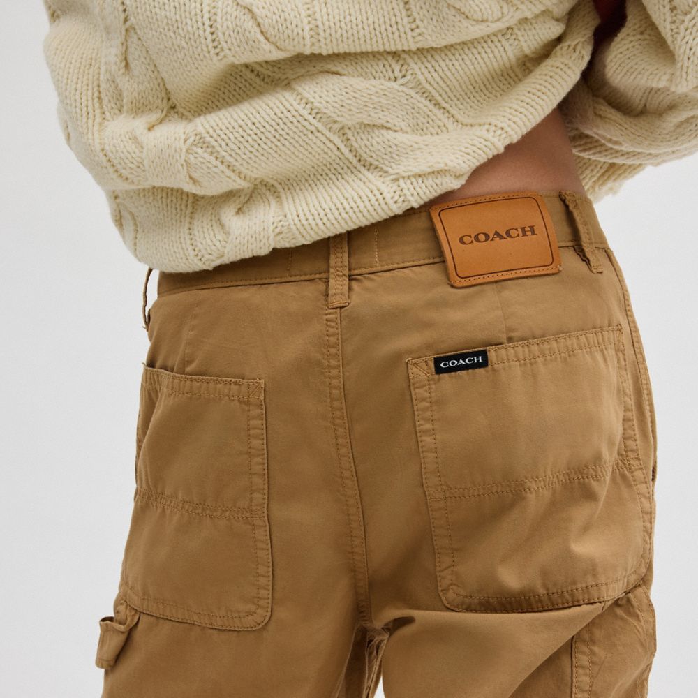 Coach Regenerative Cotton Trousers Caqui | COH866950