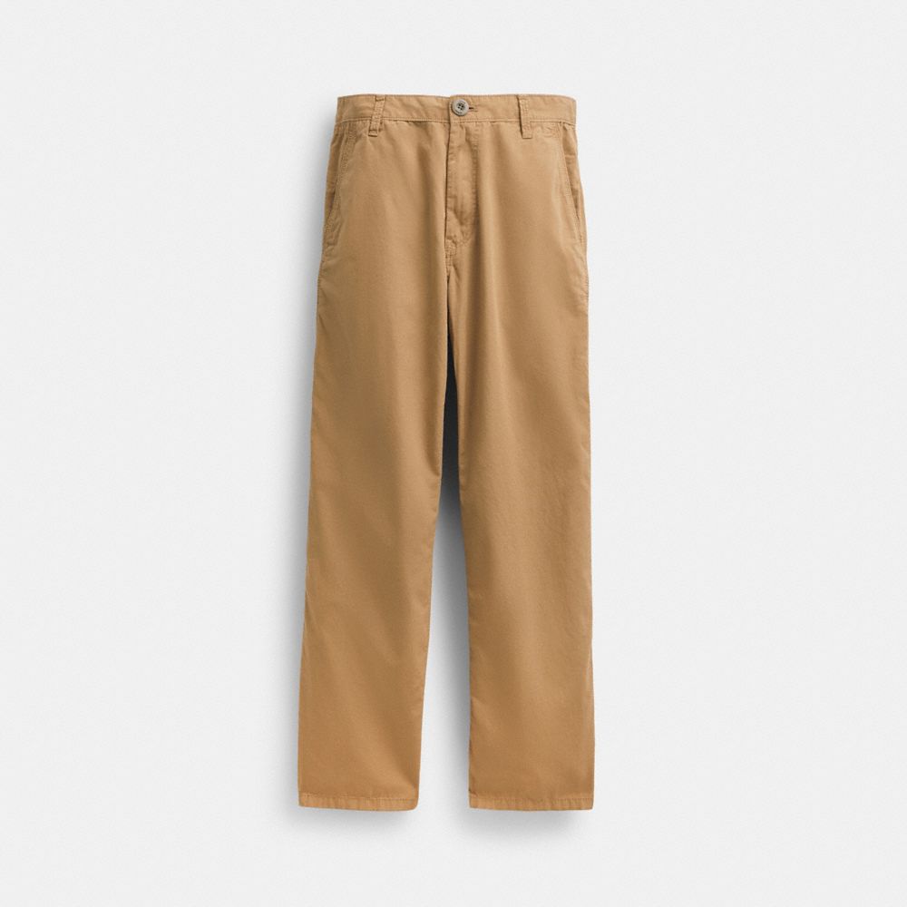 Coach Regenerative Cotton Trousers Caqui | COH866950