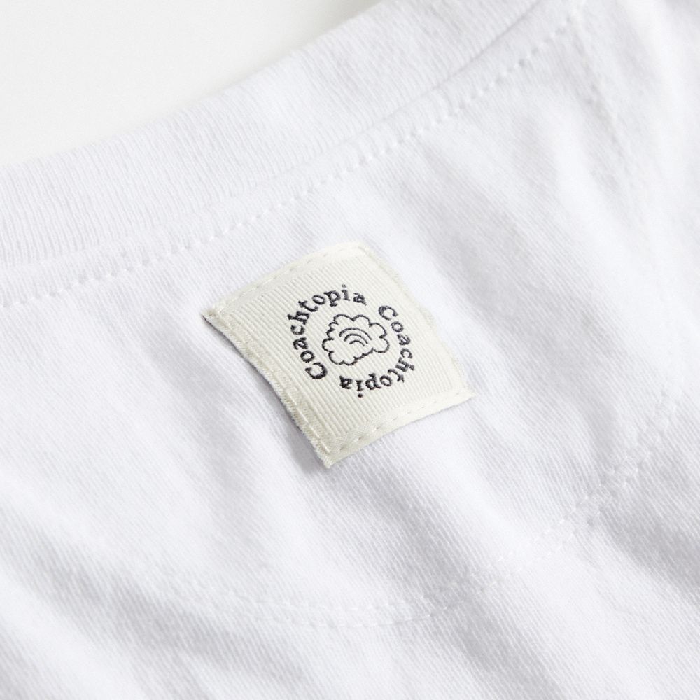 Coach Relaxed T Shirt In 97% Recycled Cotton: This Is Coachtopia Branco | COH866912