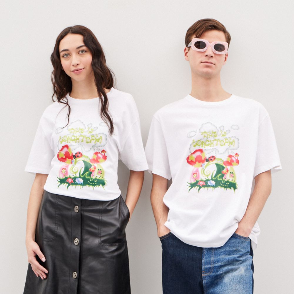 Coach Relaxed T Shirt In 97% Recycled Cotton: This Is Coachtopia Branco | COH866912
