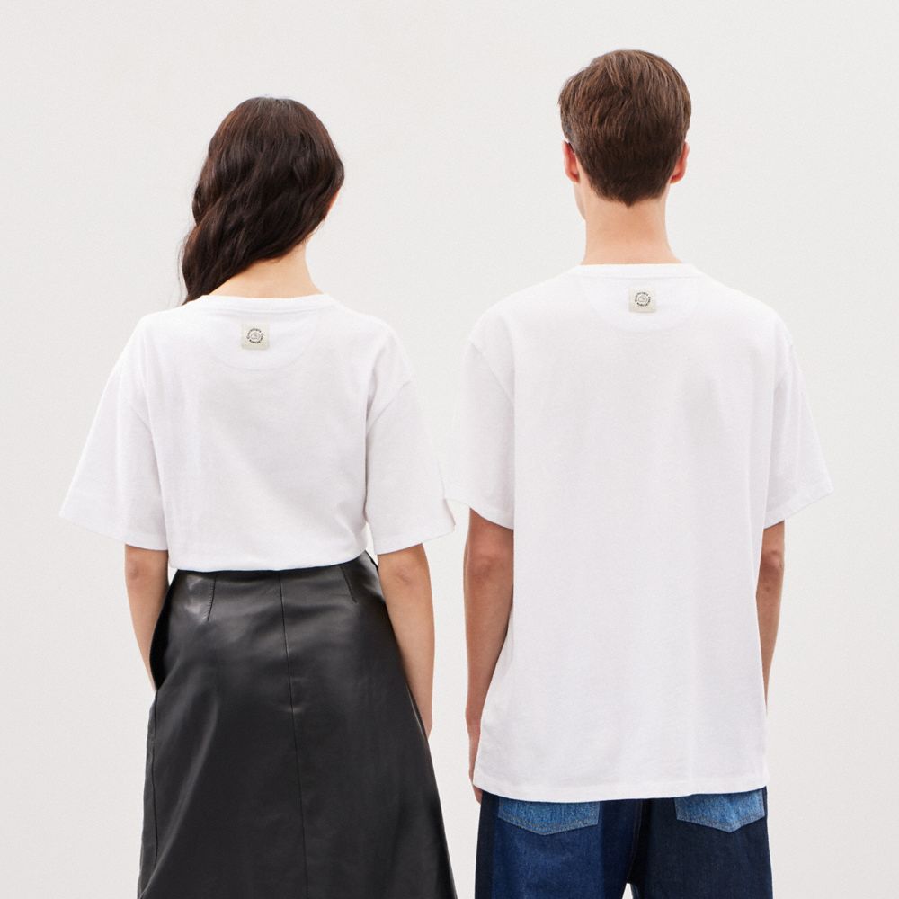 Coach Relaxed T Shirt In 97% Recycled Cotton: This Is Coachtopia Branco | COH866912