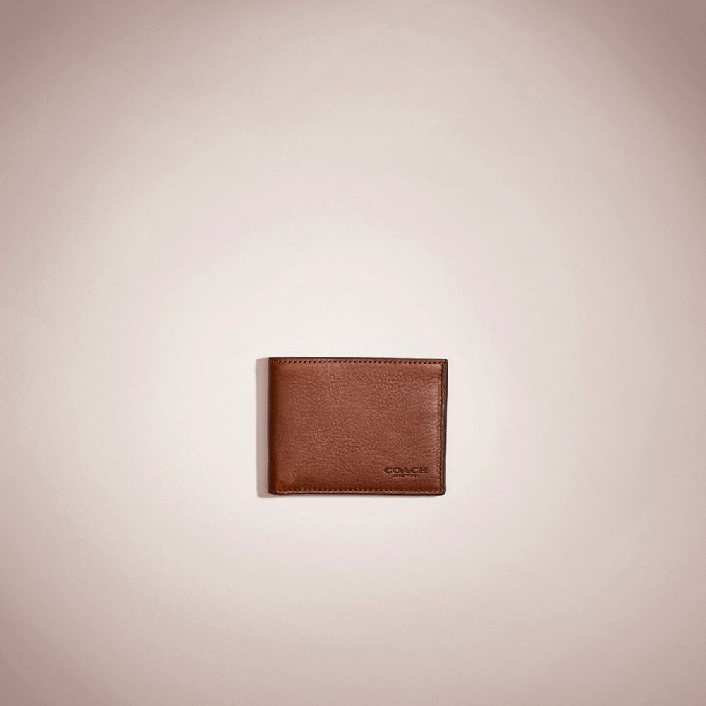 Coach Restored Slim Billfold Wallet Marrom | COH866704