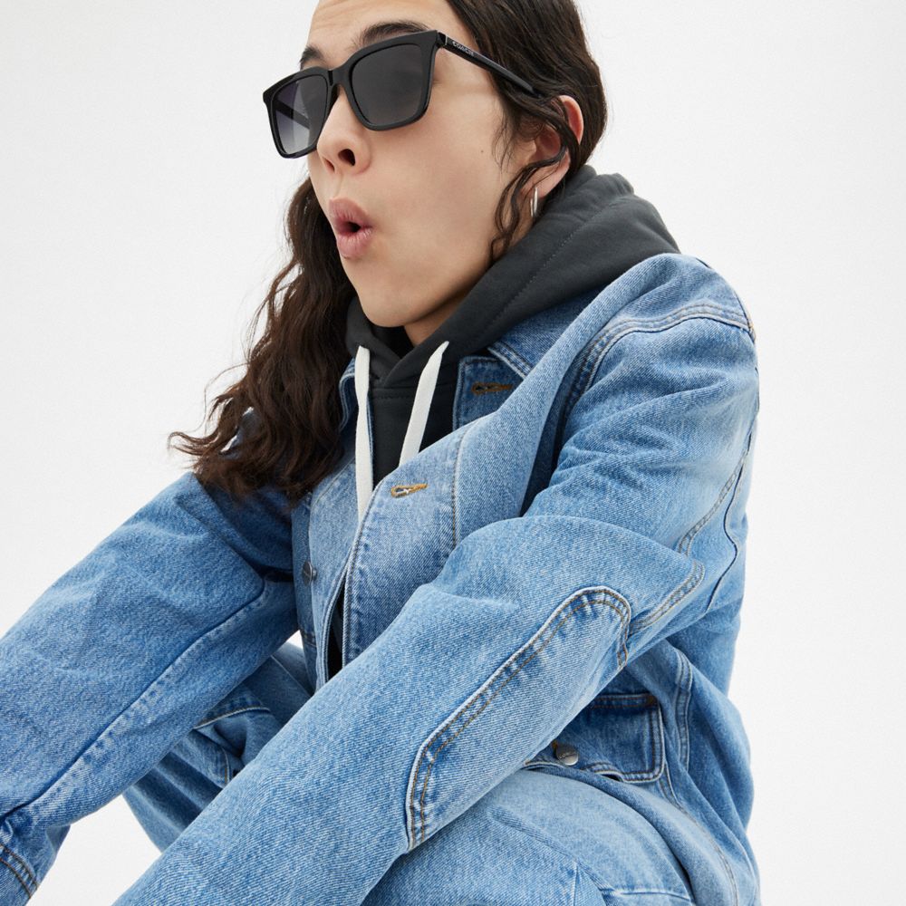 Coach Retro Square Sunglasses Pretas | COH867088