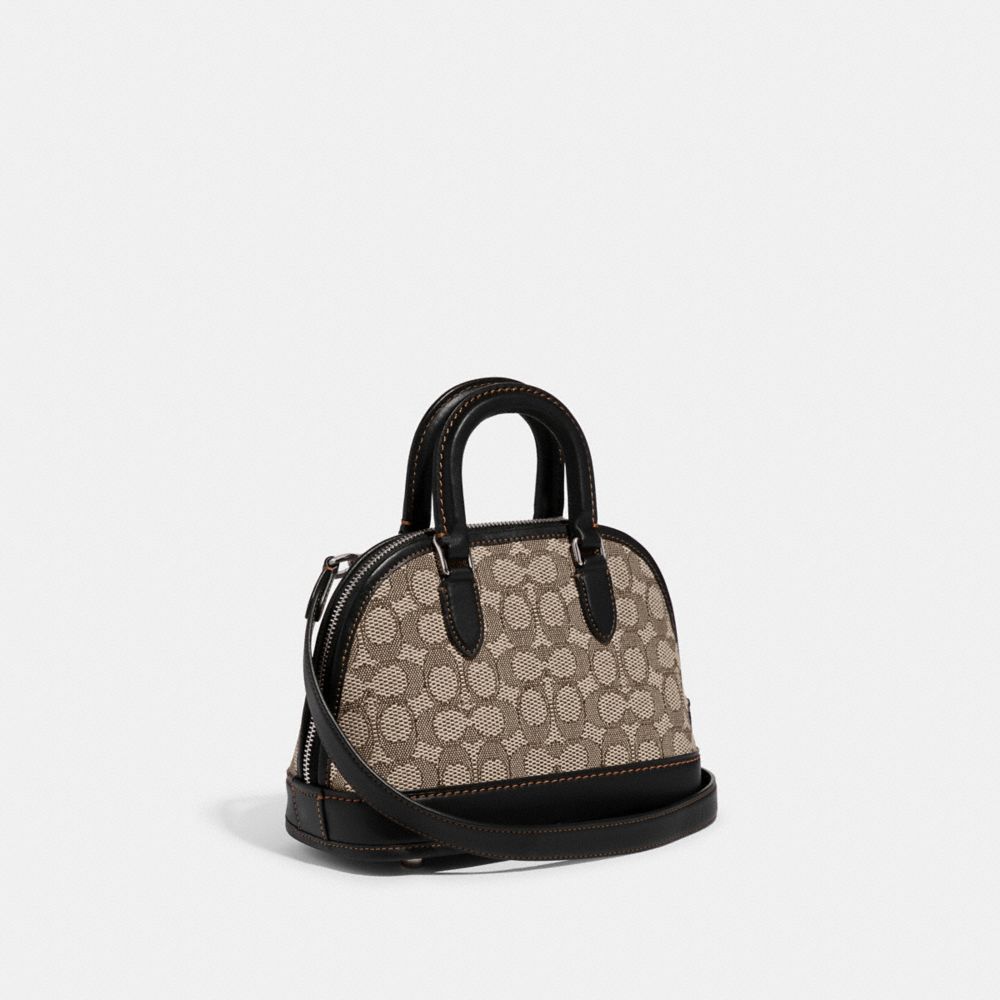 Coach Revel Bag 24 In Signature Textile Jacquard Prateadas Pretas | COH864931