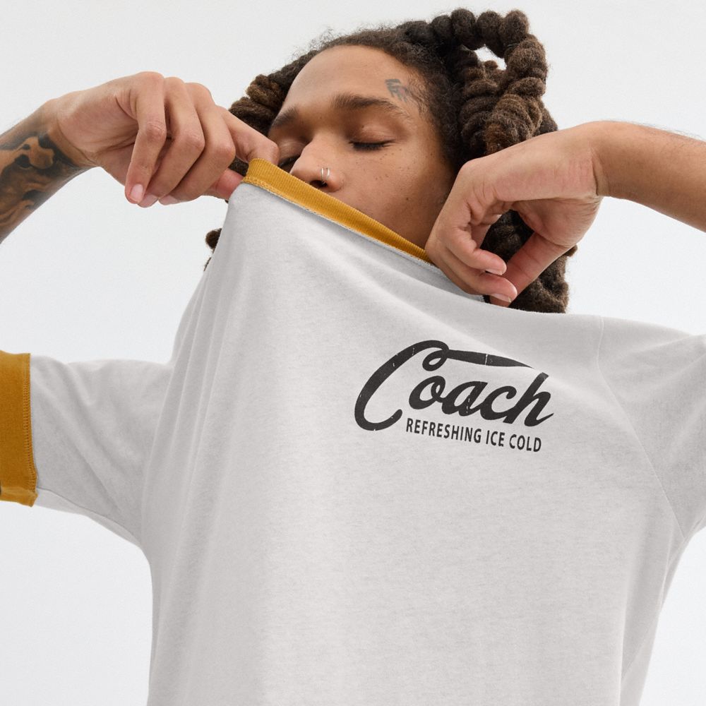 Coach Ringer T Shirt Cinzentas | COH866926