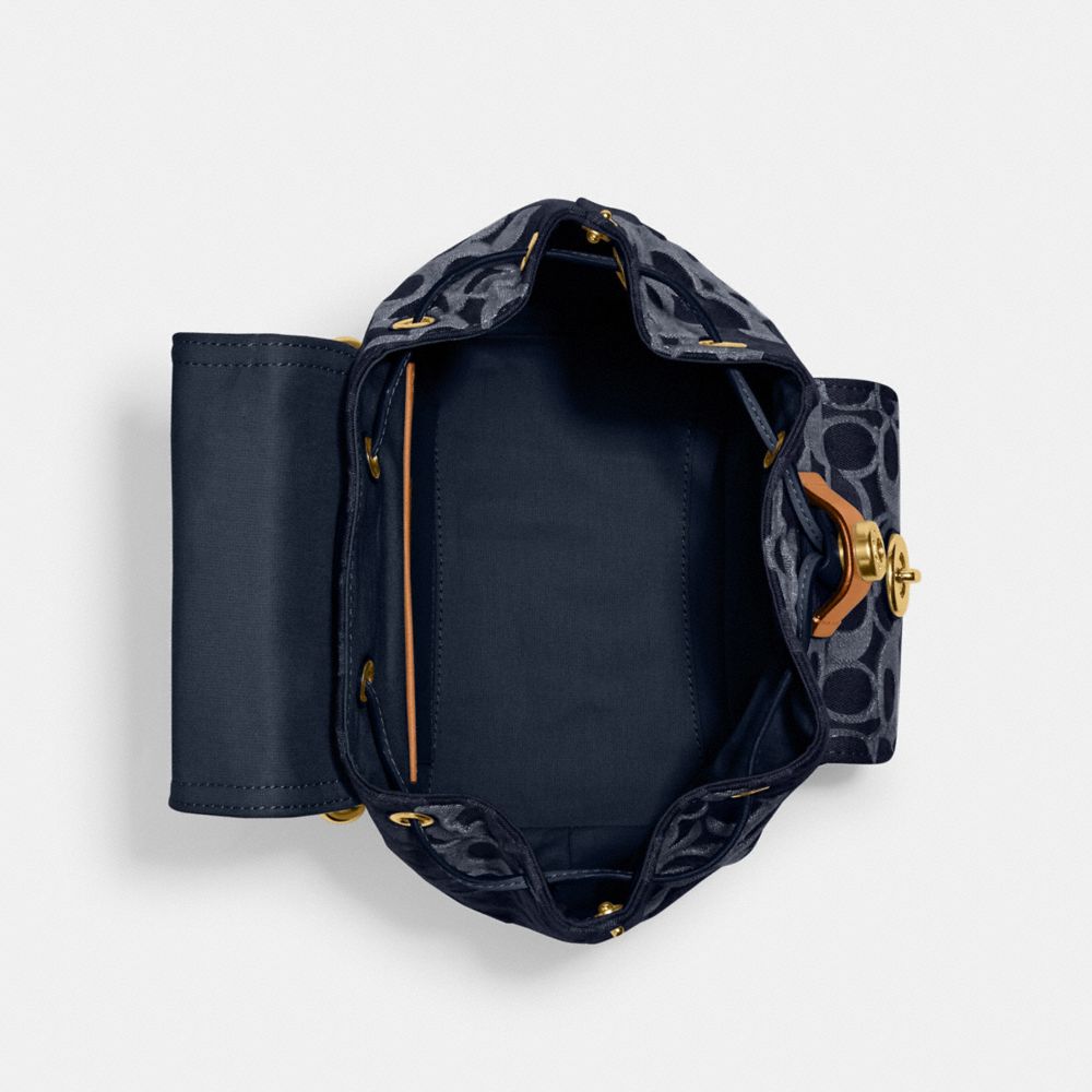 Coach Riya Backpack 21 In Signature Denim Azuis Azuis | COH865479