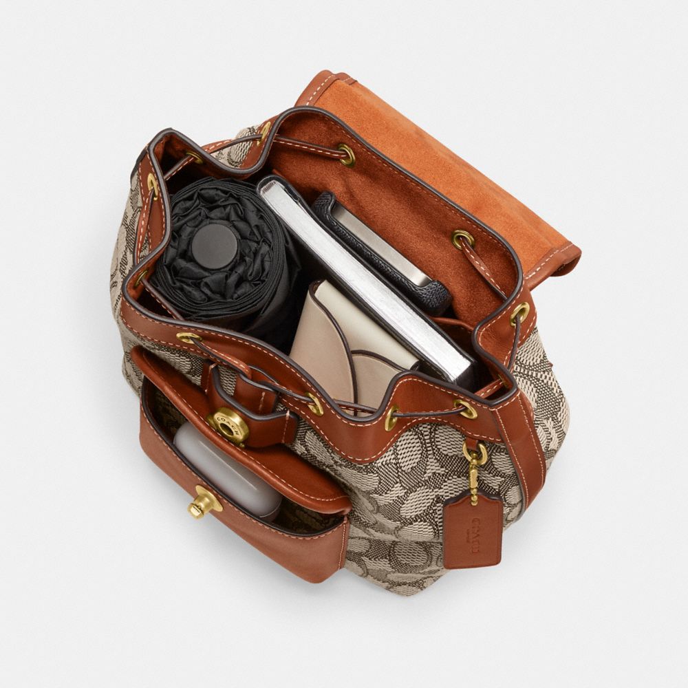Coach Riya Backpack 21 In Signature Textile Jacquard Multicoloridas | COH865478