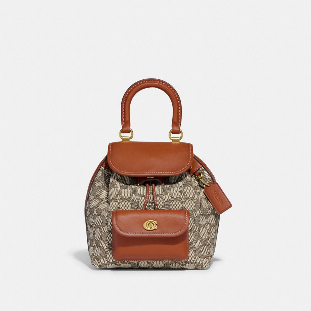 Coach Riya Backpack 21 In Signature Textile Jacquard Multicoloridas | COH865478