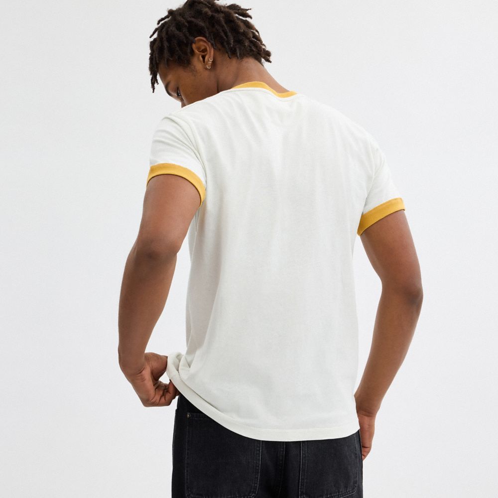 Coach Roadside Ringer T Shirt Branco | COH866908