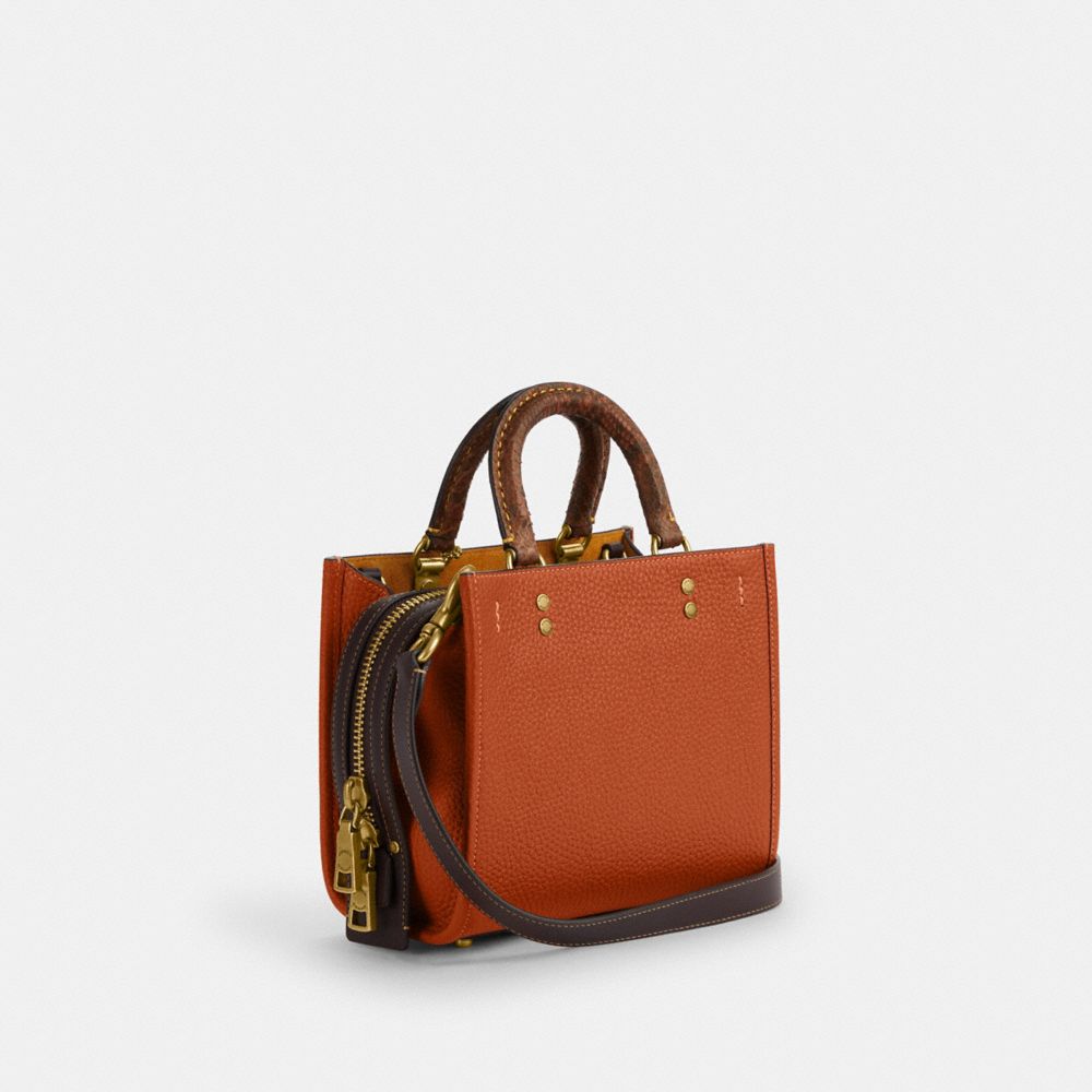 Coach Rogue 20 In Regenerative Leather With Snakeskin Detail Marrom | COH865173