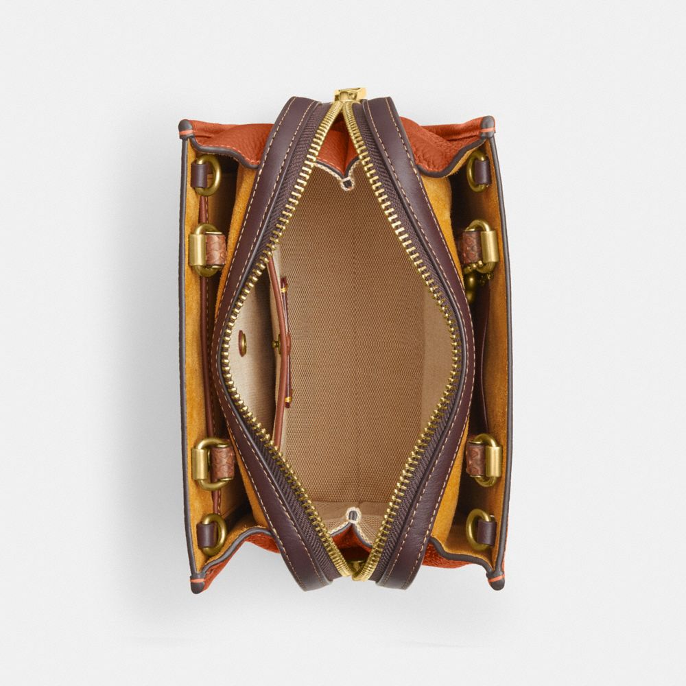 Coach Rogue 20 In Regenerative Leather With Snakeskin Detail Marrom | COH865173