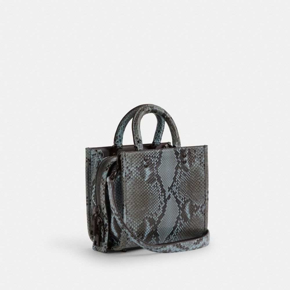 Coach Rogue 20 In Snakeskin Azuis Cinzentas Azuis | COH865174