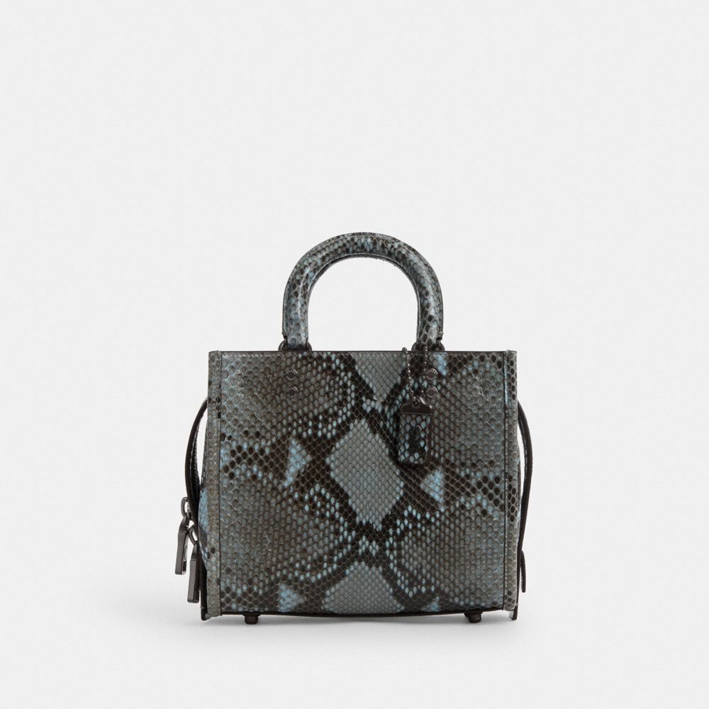 Coach Rogue 20 In Snakeskin Azuis Cinzentas Azuis | COH865174