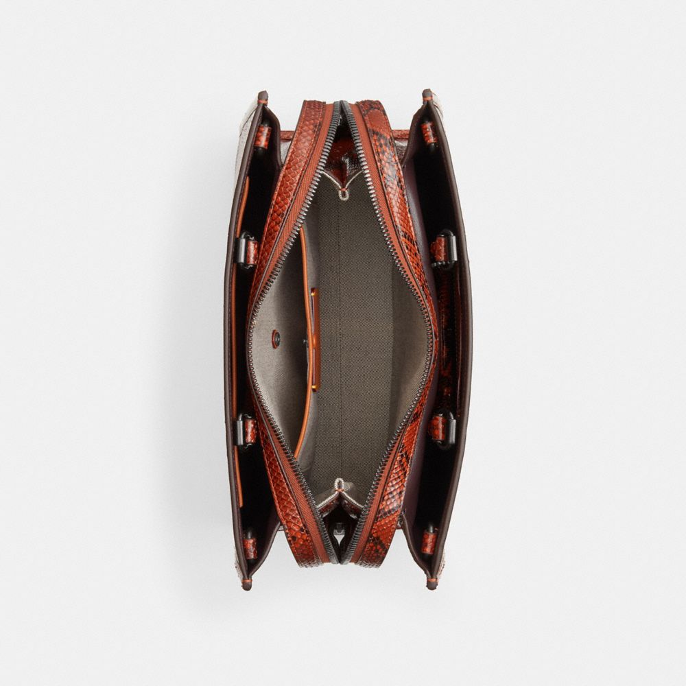 Coach Rogue Bag In Snakeskin Azuis Cinzentas Laranja | COH865135