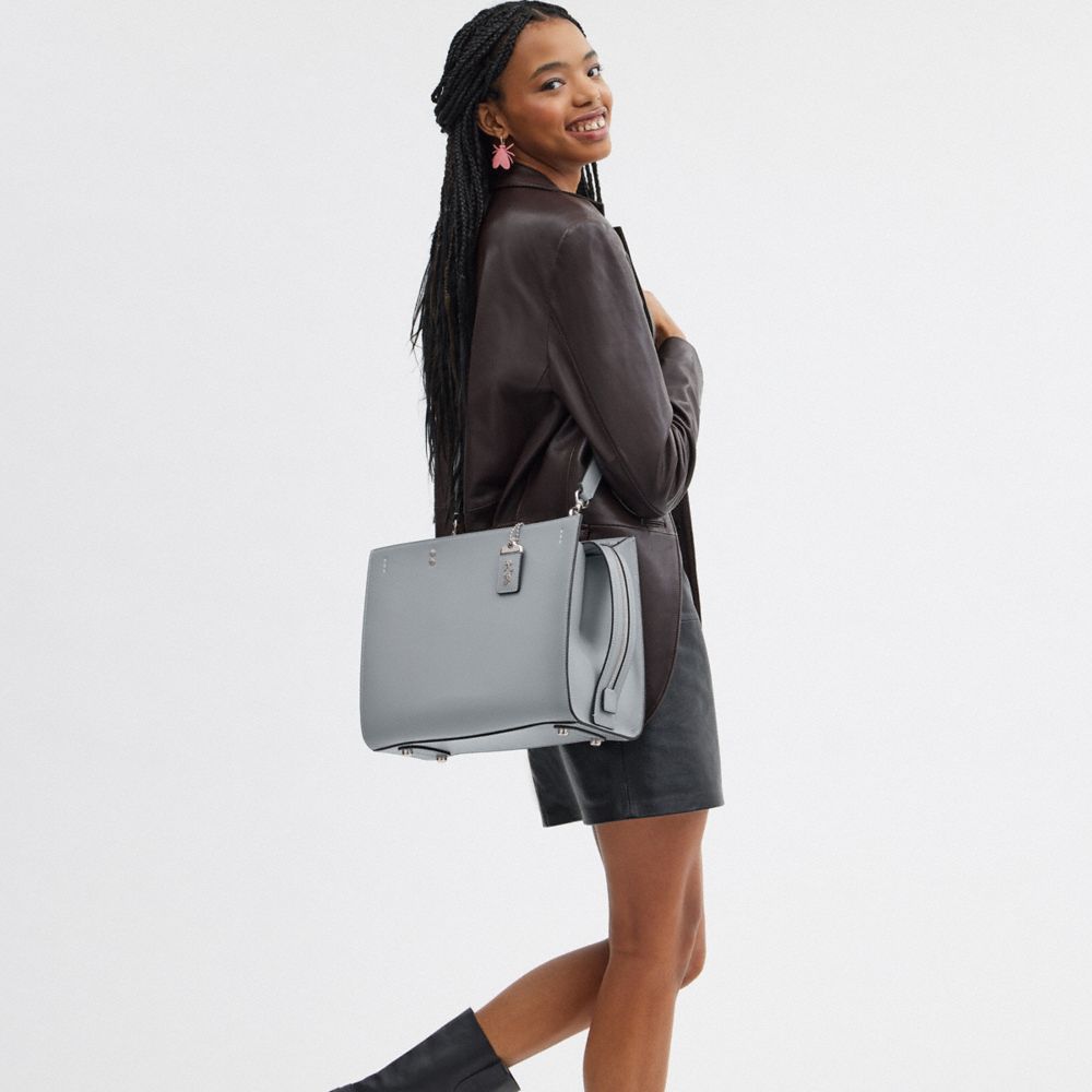 Coach Rogue Bag Prateadas Cinzentas Azuis | COH865119