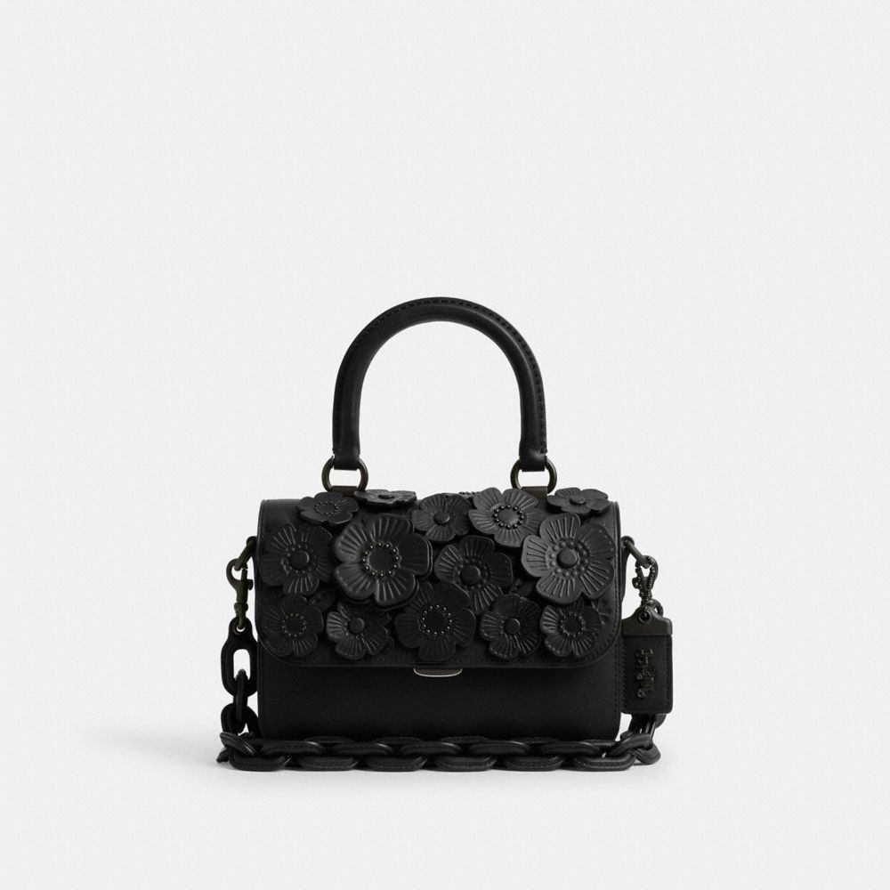 Coach Rogue Top Handle Bag With Tea Rose Pretas Pretas | COH865170