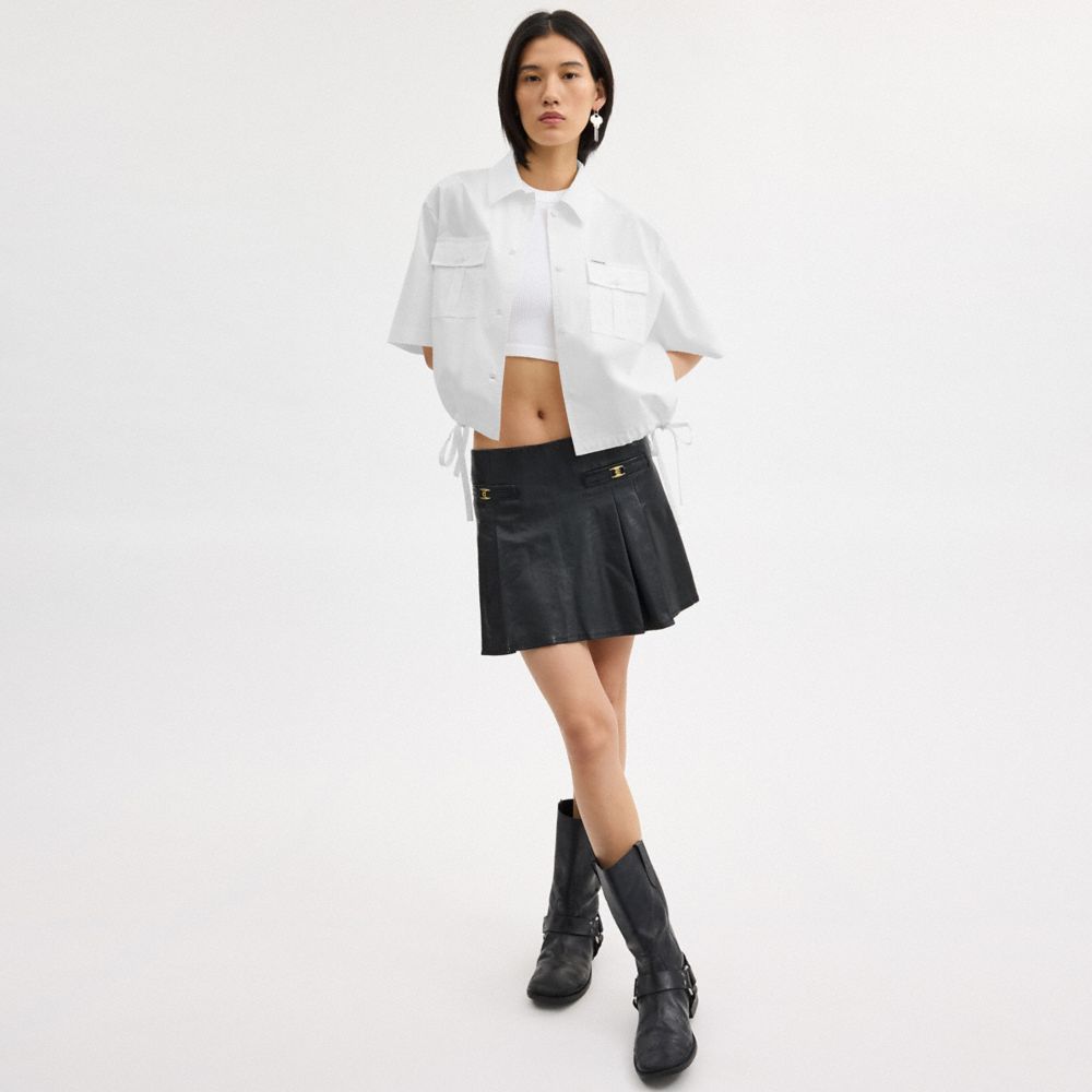 Coach Shirt In Organic Cotton Branco | COH866002