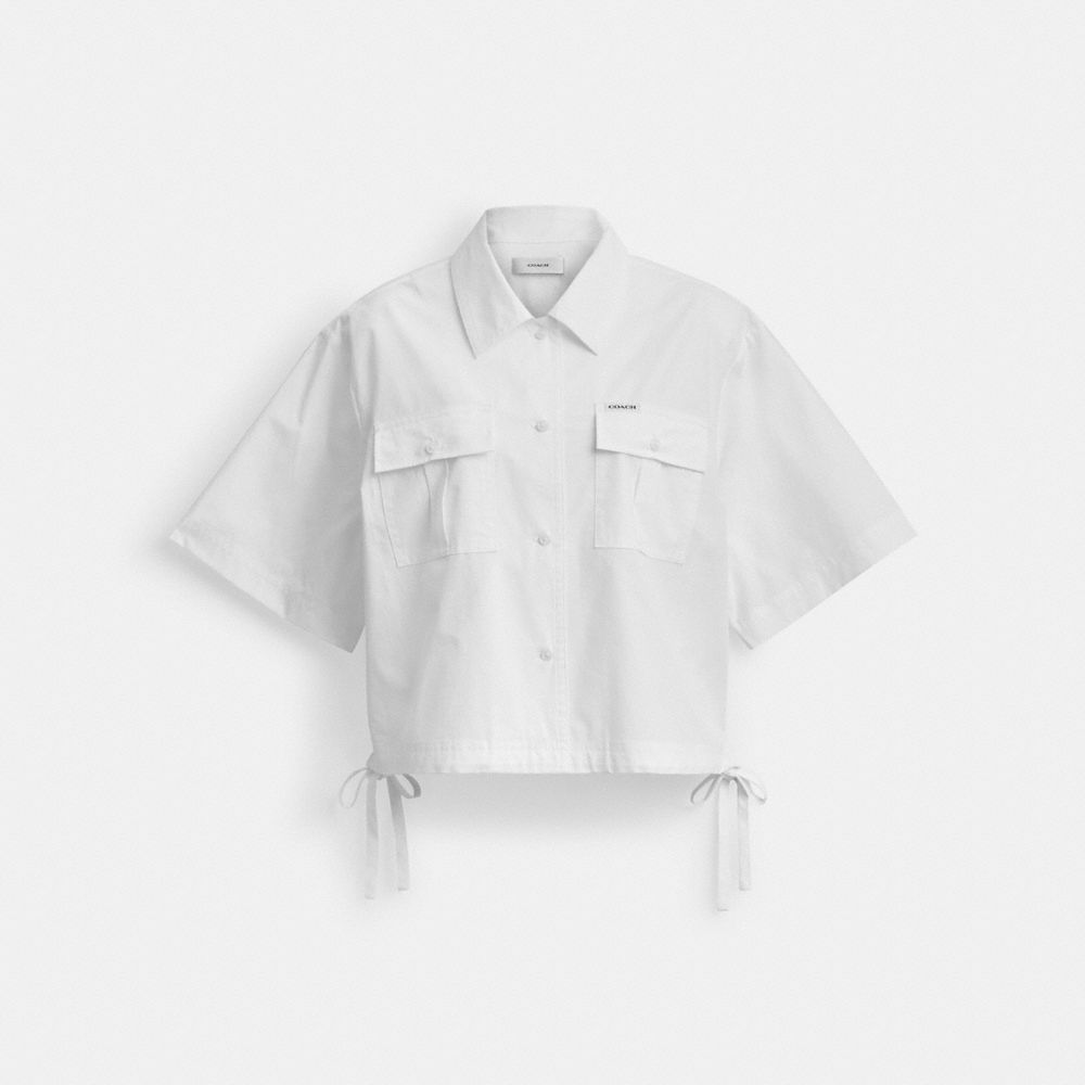 Coach Shirt In Organic Cotton Branco | COH866002