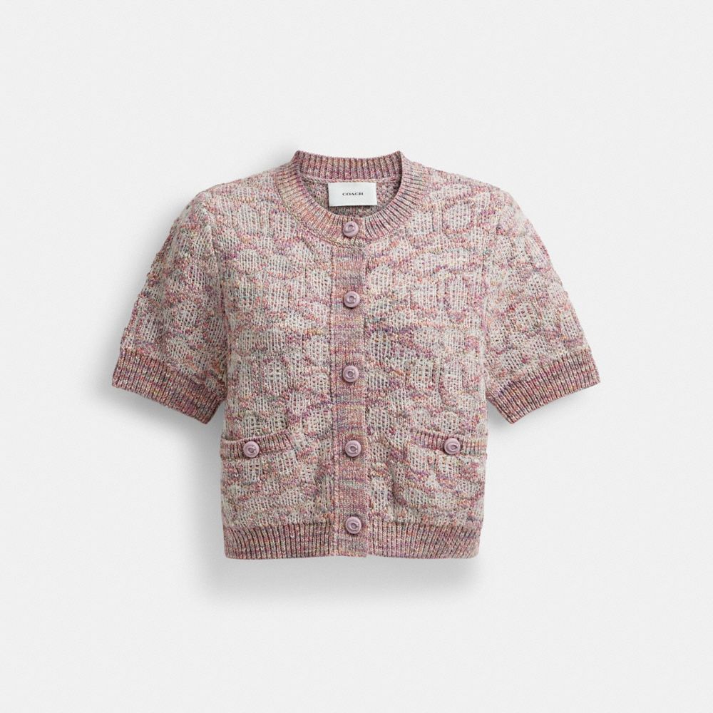 Coach Short Sleeve Knit Top Rosa Multicoloridas | COH866004