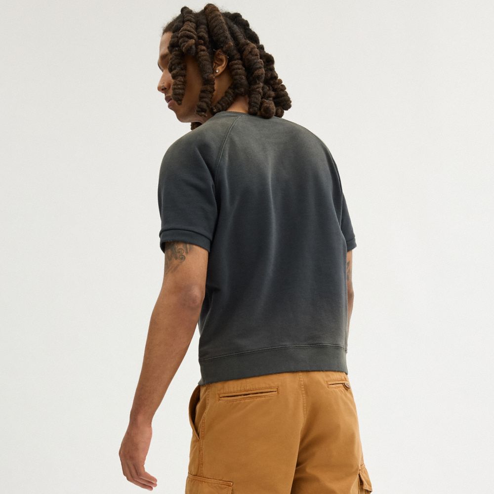 Coach Shrunken Raglan Crewneck Pretas | COH866884