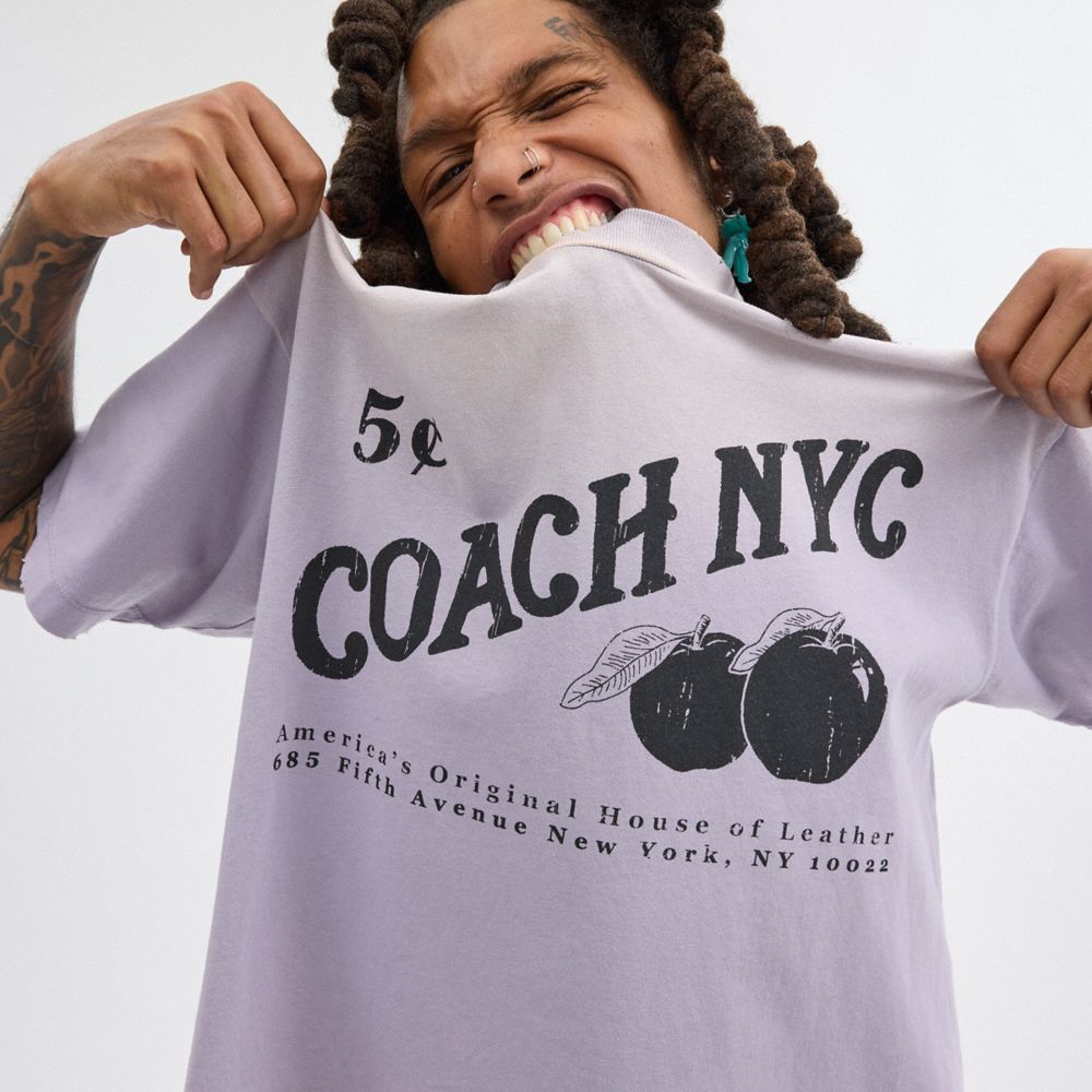Coach Signature Apple T Shirt Roxo | COH866921
