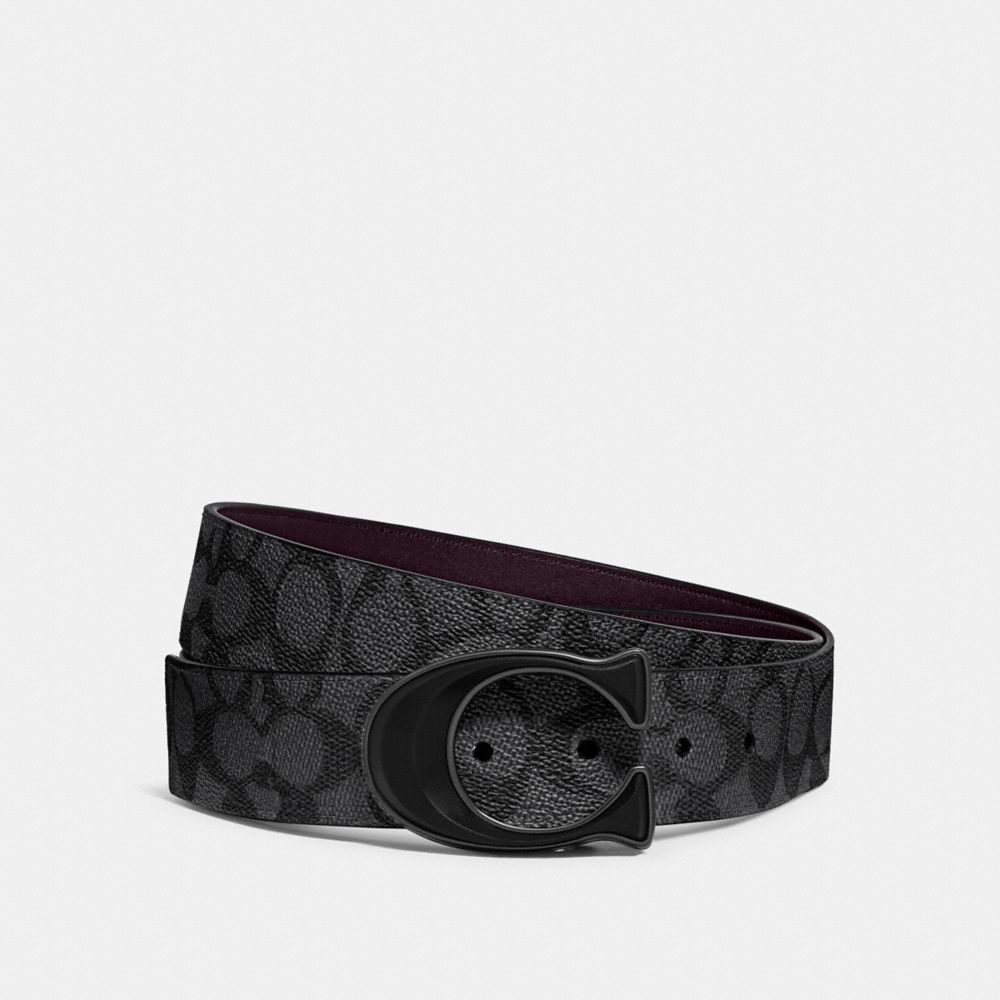 Coach Signature Buckle Cut To Size Reversible Belt, 38 Mm Cinzentas Bordeaux | COH866992