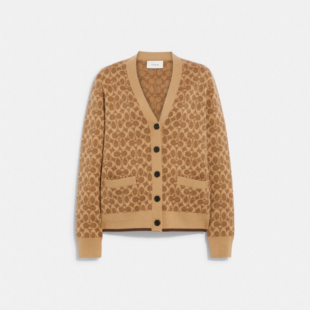 Coach Signature Cardigan Marrom | COH865953