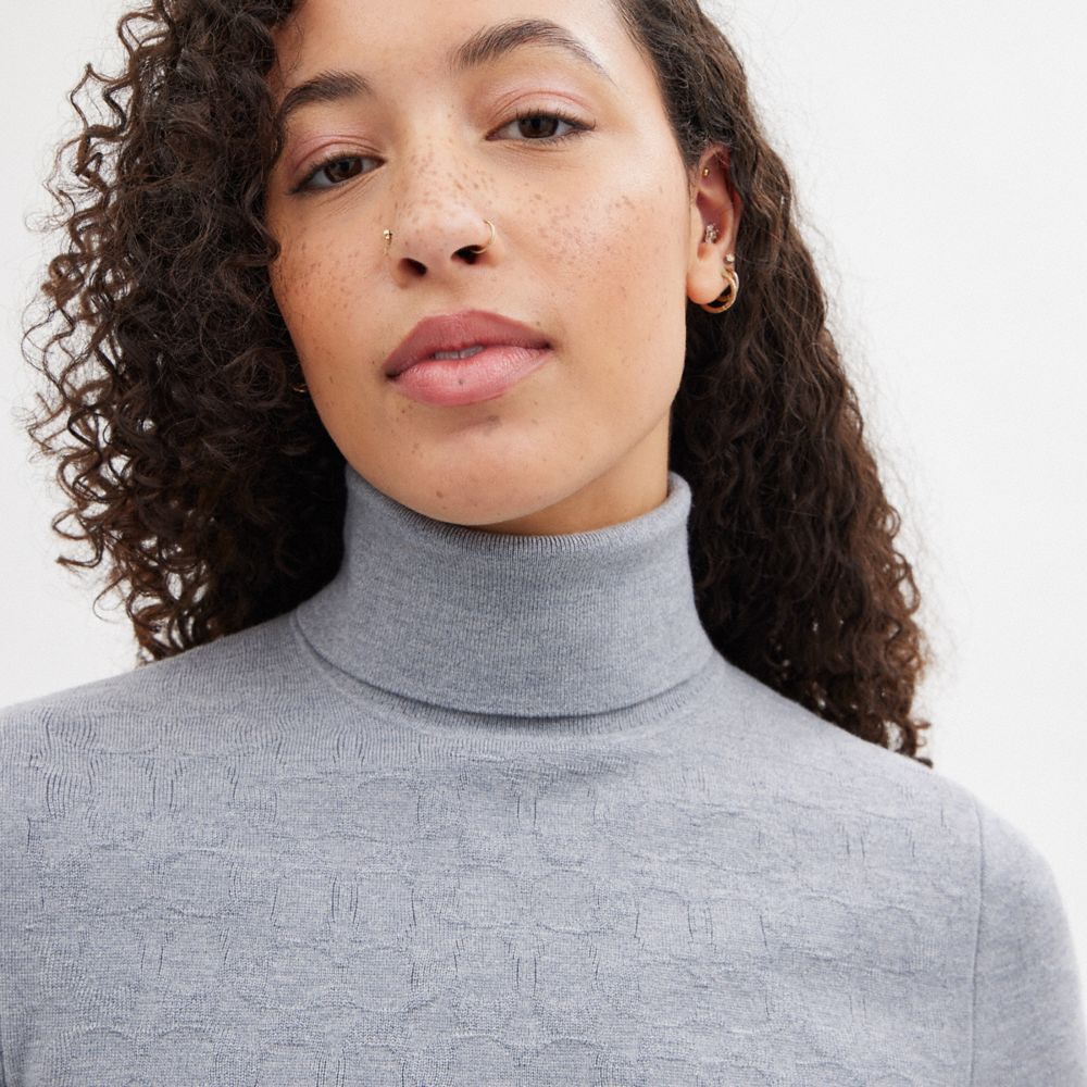 Coach Signature Cropped Turtleneck Cinzentas | COH865982