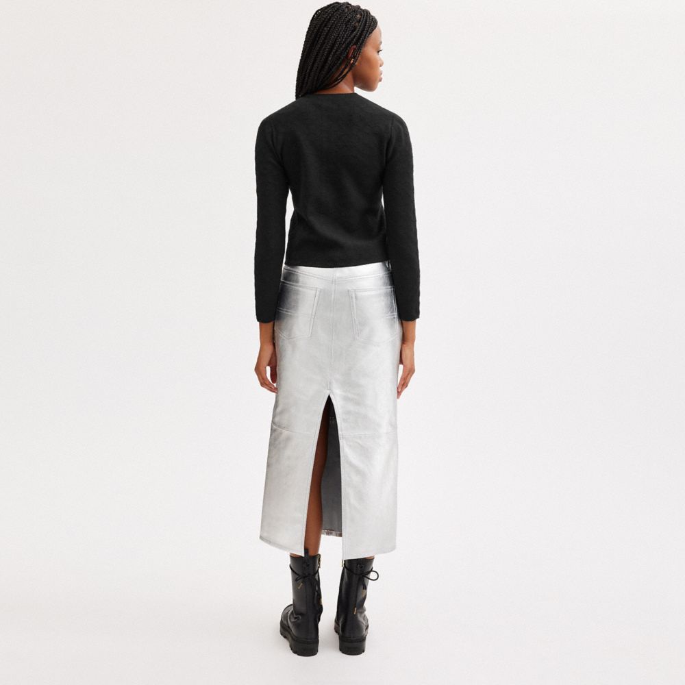 Coach Signature Knit Cropped Cardigan Pretas | COH865958