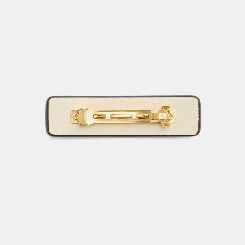 Coach Signature Leather Barrette Branco | COH866146